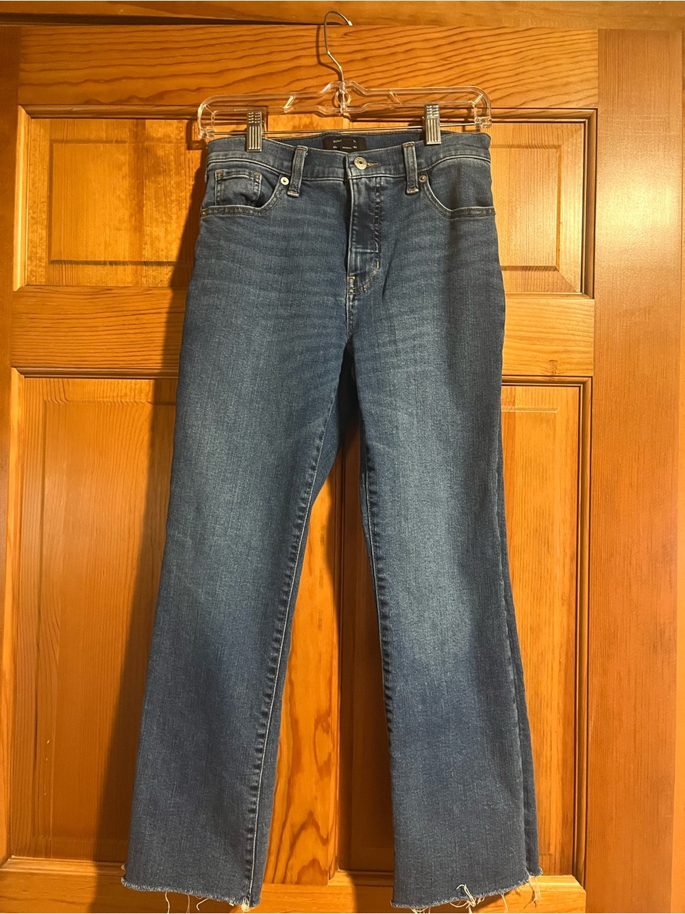 Banana Republic High Rise Cropped Bootcut Jeans Raw Hem 26/2
